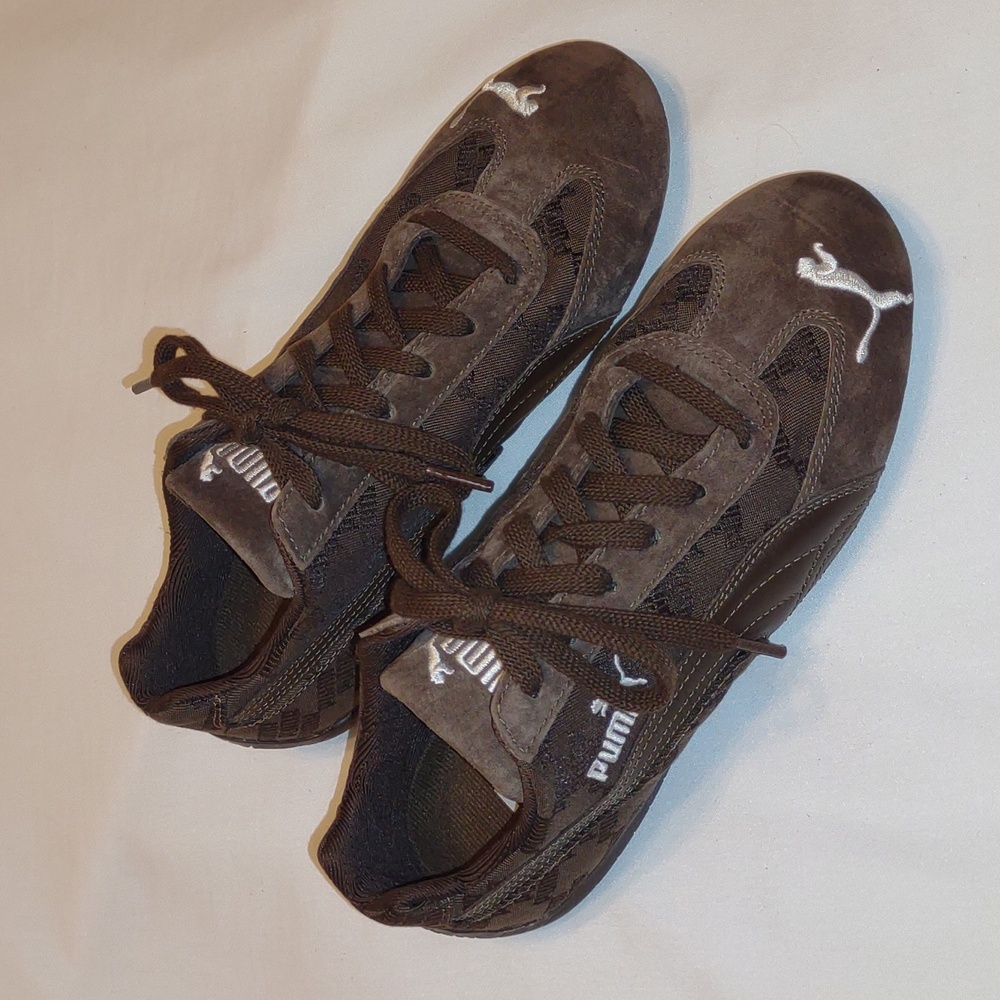 Puma Speed Cat OG Womens Suede Brown Sneakers